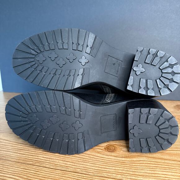 Dolce Vita Black Silver Lug Sole Horse Bit Leather Camros Harness Boot Women 7.5 - Picture 6 of 13